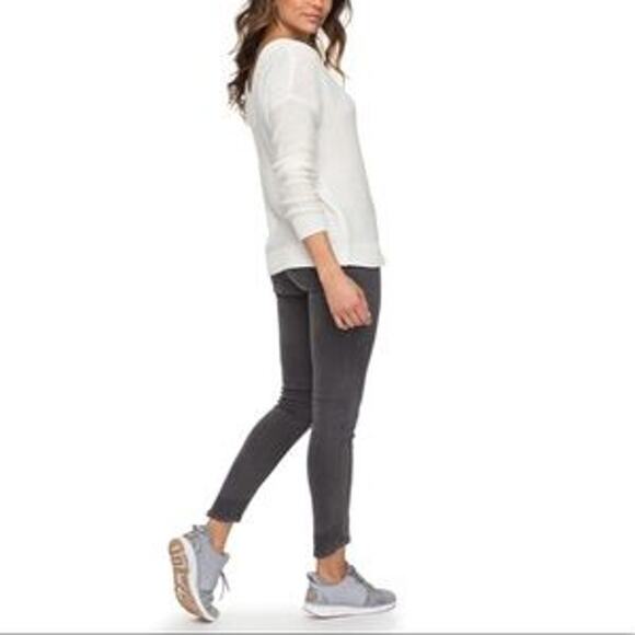 ROXY Choose To Shine Sweater Chunky Cable Details Size XS BEACHY SURFER GIRL - Picture 5 of 6